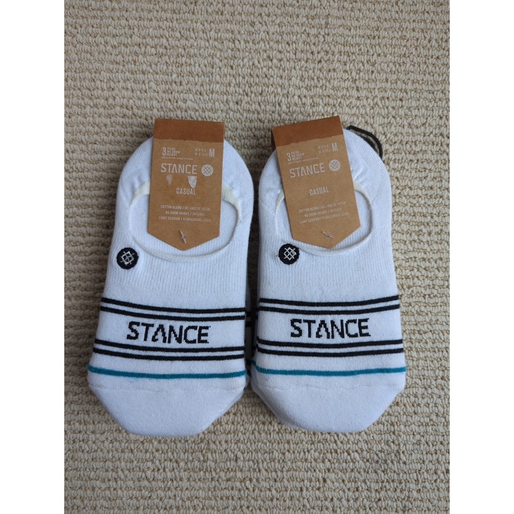 Stance Basic No Show White Socks Adult Size Medium Total Of 6 Pairs